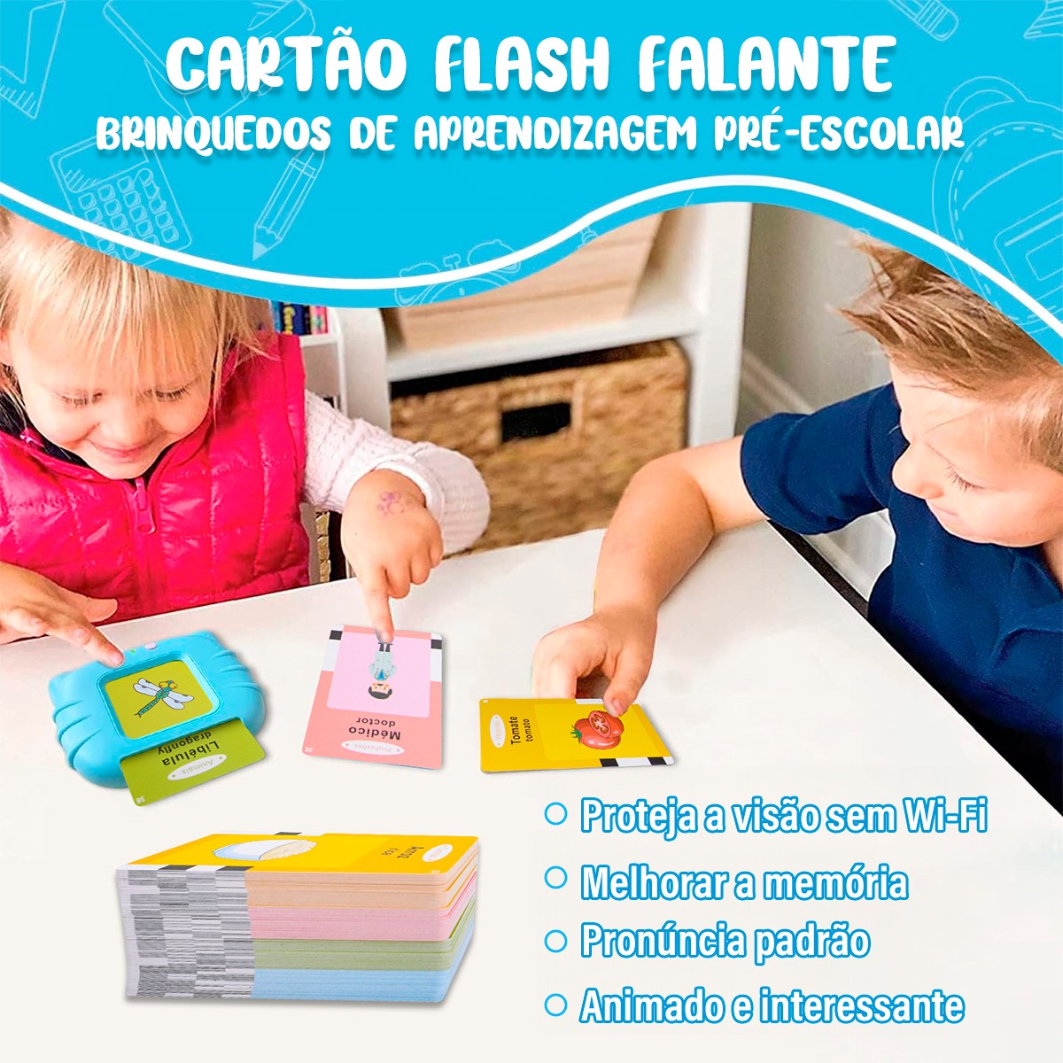Top Cards para Aprender Inglês - Cartões Falantes de Português e Inglês