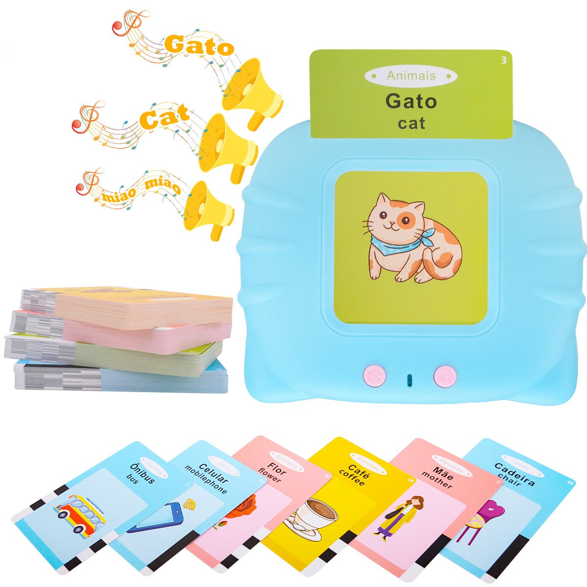 Top Cards para Aprender Inglês - Cartões Falantes de Português e Inglês