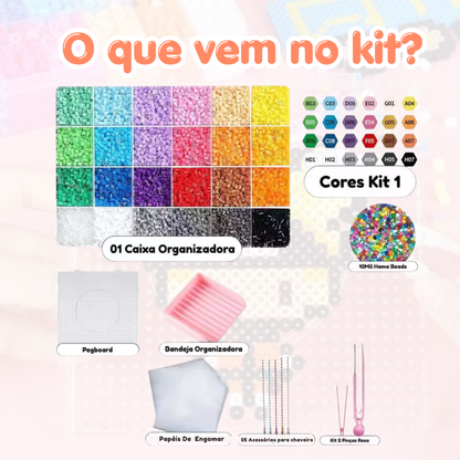 Fuse Beads - Kit de Miçangas para criar Pixel Art