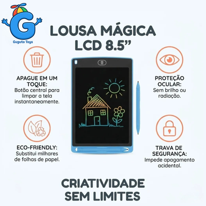 Lousa Mágica LCD - Tablet LCD 8.5 Polegas - Escreva, Pinte e Desenhe!