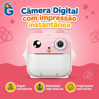 Câmera Digital Infantil com Impressão Instantânea